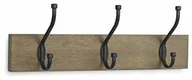 Wieszaki i stojaki - AmazonBasics drewniana garderoba ścienna  3 standardowe haczyki, 34 cm, drewno stodowe, 2 sztuki - miniaturka - grafika 1