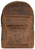 Torby na laptopy - Greenburry Greenburry Vintage Retro Plecak składany skórzany 42 cm z przegrodą na laptopa braun 1691-25 - miniaturka - grafika 1