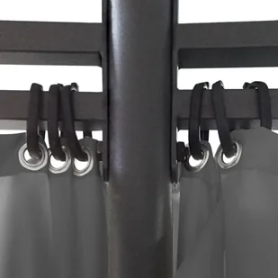 Okrągła altana z zasłonami, 3,5 x 2,7 m, antracytowa - Altany ogrodowe - miniaturka - grafika 13