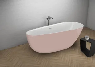 Polimat Wanna akrylowa wolnostojąca 170x85x60 cm RÓŻ SHILA 00434 - Wanny - miniaturka - grafika 3
