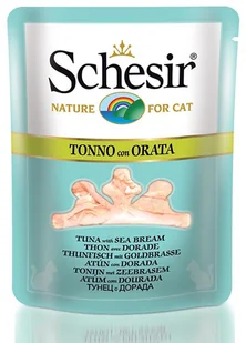 Schesir Tuńczyk z doradą w bulionie 56x70g - Mokra karma dla kotów - miniaturka - grafika 4