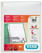 Koszulki na dokumenty - Elba 100207008 koszulki krystaliczne z klapką, format A4, z PP, 0,2 mm (otwierane z góry, poszerzane) 10 sztuk 100207008 - miniaturka - grafika 1