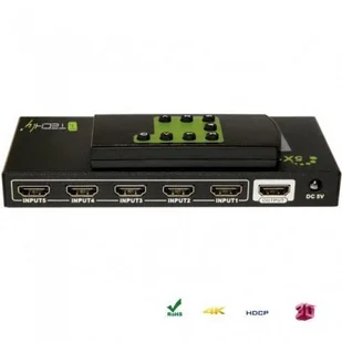 Techly Techly Przełącznik HDMI 5/1 z pilotem, 4K2K 3D, czarny 020713 - Akcesoria do monitorów - miniaturka - grafika 7