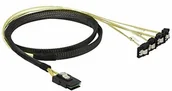 Akcesoria do serwerów - Delock kabel Mini SAS SFF-8087 > 4 x SATA 7 Pin kątowy 1 m (85687) - miniaturka - grafika 1