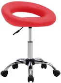 Fotele i krzesła biurowe - vidaXL Krzesło robocze na kółkach, czerwone, sztuczna skóra - miniaturka - grafika 1