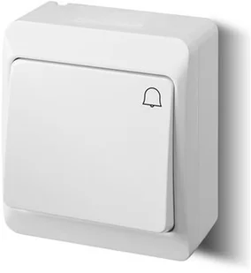 Elektro-Plast Wyłącznik nadtynkowy N. HERMES dzwonek ŁNT-1D biały 0337-02 - Wyłączniki światła i elektryczne - miniaturka - grafika 2