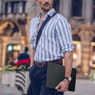 Apple Alogy Etui Alogy Klawiatura Bluetooth Touchpad 4w1 Magnetyczne Pencil do iPad Pro 12.9 2021 Czarne 9910X1 - Etui do tabletów - miniaturka - grafika 6