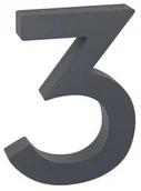 Numery na dom - Aluminiowy numer domu 3, 3D, powłoka strukturalna - miniaturka - grafika 1