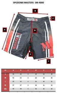 Masters FIGHT EQUIPMENT Fight Equipment, Spodenki do MMA, SM-4000, rozmiar XXL - Kimona, stroje i obuwie - miniaturka - grafika 12