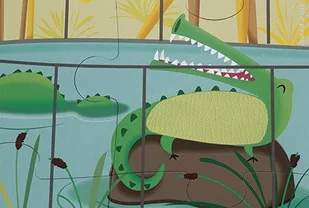 Janod Puzzle sensoryczne 20 elementów Wycieczka do zoo, - Klocki - miniaturka - grafika 5