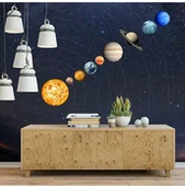 Naklejki na ścianę - Ambiance Ambiance Tatuaż ścienny "System planets" - miniaturka - grafika 1