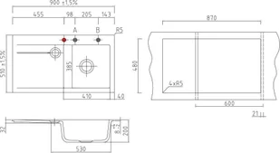 SystemCeram STEMA 90 NOBLESSE - Zlewozmywaki - miniaturka - grafika 2