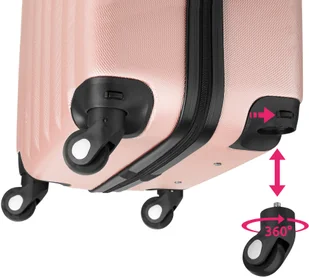 tectake Zestaw walizek Pucci 4 częściowy - różowy złoty 403409 - Walizki - miniaturka - grafika 7