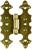 Zawiasy, okucia i inne akcesoria - Domino Zawias ozdobny symetryczny mosiądz - miniaturka - grafika 1
