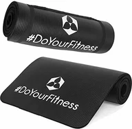 Maty do jogi - #DoYourFitness Amisha mata do fitnessu, gruba i miękka mata sportowa, idealna do ćwiczeń pilates, gimnastyki i jogi, wymiary: 183 x 61 x 1,2 cm. Dostępna w wielu kolorach., czarny 4251162429536 - miniaturka - grafika 1