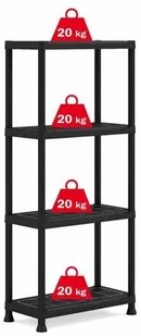 Kis Plastikowy regał otwarty PLUS 60/4 - 135 x 60 x 30 cm - Pozostałe wyposażenie warsztatu - miniaturka - grafika 9