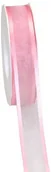 Pasmanteria - Pattberg Prezent 25 MM 25 m Marseille  z organzy z satynowymi krawędziami, jasnoróżowy 4832525-604 - miniaturka - grafika 1