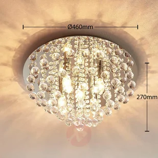 Lampenwelt com Iskrząca lampa sufitowa Annica z chromowaną płytą - Lampy sufitowe - miniaturka - grafika 4