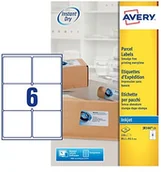 Dodatki do drukarek i skanerów - Avery etykiet adresowych przeznaczony do drukarek atramentowych oraz szybkim schnięciem, biały J8166-25 - miniaturka - grafika 1