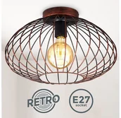 Lampy sufitowe - B.K.Licht B.K. Licht 1471 - Surface-mounted żyrandol RETRO 1xE27/40W/230V miedź - miniaturka - grafika 1