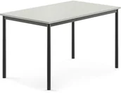 Meble do szkół i przedszkoli - AJ Produkty Biurko SONITUS, 1200x800x720 mm, szary laminat, antracyt - miniaturka - grafika 1