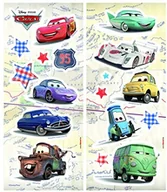 Naklejki na ścianę - Komar 14800 Deco-naklejki "Cars", rozmiar 14 x 33 cm, 2 arkusz, 18 części, bez pozostałości oddzielenia i wiederaufklebbar, kolorowy 14800 - miniaturka - grafika 1