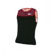 Koszulki sportowe męskie - Zerod Koszulka triathlonowa START TRISINGLET 2020 czarno-czerwona - miniaturka - grafika 1