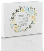 Pudełka i akcesoria na płyty CD - Pudełko na pendrive drewniany TS Pamiątka Pierwszej Komunii Świętej wianek - miniaturka - grafika 1