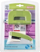Zszywacze biurowe - Zestaw biurowy, Novu, zszywacz i dziurkacz, zielony - miniaturka - grafika 1