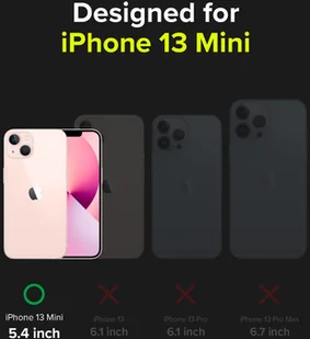 RINGKE Fusion X Design etui pancerny pokrowiec z ramką iPhone 13 mini czarny (Ticket band) (FXD540E43) FXD540E43 - Etui i futerały do telefonów - miniaturka - grafika 3