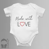 Body dla niemowląt - Made with love - body dziecięce z nadrukiem - miniaturka - grafika 1