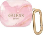 Akcesoria do słuchawek - Apple Guess Guess Etui Guess GUA3UNMP AirPods 3 cover różowy/pink Marble Collection GUE1407PNK - miniaturka - grafika 1
