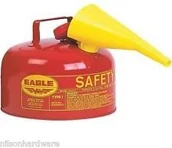 Pojemniki przemysłowe - Eagle Manufacturing Company Bezpieczny Kanister 9,5L. Z Lejkiem Czerwony Fi 29 Cm X 25 Cm Stal 7 L. - 10 L. - miniaturka - grafika 1