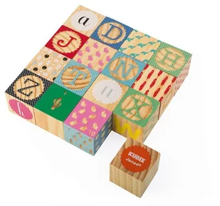 Janod Klocki drewniane Kubix 16 sztuk Alfabet Janod_klocki_kubix_16_alfabet - Klocki - miniaturka - grafika 6