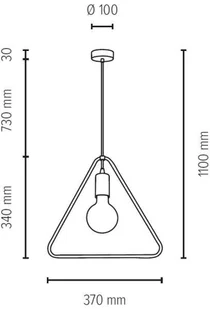 Spotlight Wisząca LAMPA geometryczna CARSTEN WOOD 1652174 skandynawska OPRAWA metalowy ZWIS trójkąt dąb olejowany czarny 1652174 - Lampy sufitowe - miniaturka - grafika 2