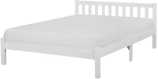 Beliani Łóżko drewniane 140 x 200 cm białe FLORAC - Łóżka - miniaturka - grafika 2