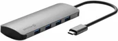 Gadżety USB - SWISSTEN SWISSTEN hub USB C HUB 4 IN 1 ALUMINIUM 44040101 - miniaturka - grafika 1