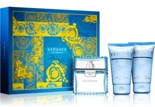 Versace Man Eau Fraiche woda toaletowa 50ml + balsam po goleniu 50ml + żel pod prysznic 50ml Zestaw) - Zestawy kosmetyków męskich - miniaturka - grafika 4