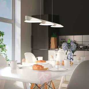 Helestra Pole lampa wisząca LED 3-pkt. niklowa - Lampy sufitowe - miniaturka - grafika 2