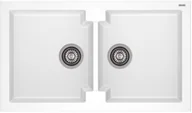 Zlewozmywaki - AXIS GROUP Zlew Honest 160 2-komorowy pure white - miniaturka - grafika 1