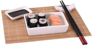 EH Excellent Houseware Zestaw do serwowania sushi dla 2 osób z bambusową matą 210000660 - Inne naczynia kuchenne - miniaturka - grafika 8