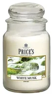 Świece - Price's Candles Prices Candles Świeca w szklanym słoju Białe piżmo 630 g - miniaturka - grafika 1