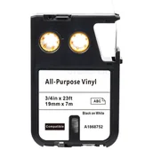 Dodatki do drukarek i skanerów - DYMO RHINO strefadrukarek.pl Taśma do XTL winylowa 1868752 biała czarny nadruk 19mm x 7m - zamiennik PROMOCJA! XTL-1868752 - miniaturka - grafika 1