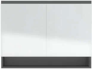 vidaXL vidaXL Szafka łazienkowa z lustrem 80x15x60 cm MDF szara 8720286391600 - Szafki łazienkowe - miniaturka - grafika 7