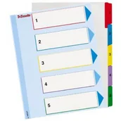 Przekładki do segregatorów - Esselte Przekładki wiel. opisu Maxi 1-5 100207 - miniaturka - grafika 1