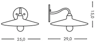 IDEAL LUX Lampa Ścienna Cantina Ap1 Rame 112695 Wys. 15,0 - Lampy ścienne - miniaturka - grafika 2