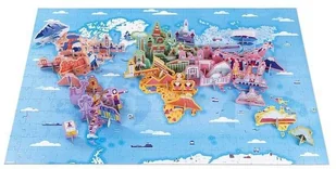 Janod Puzzle Edukacyjne z Figurkami 3d Cuda Świata 350 Elementów 7 +, - Puzzle - miniaturka - grafika 10