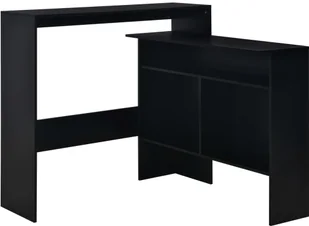 vidaXL Stół barowy z 2 blatami, czarny, 130 x 40 x 120 cm - Stoły - miniaturka - grafika 3