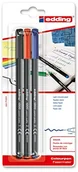 Pozostałe akcesoria dla plastyków - Edding mazaków edding edding 1200 colourpen, 1 MM, sortowane, Blister, 3 sztuki 1200/3-S - miniaturka - grafika 1