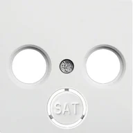 Gniazdka elektryczne - Lumina 2 Płytka czołowa Rtv-sat, biała (WL6310) - miniaturka - grafika 1